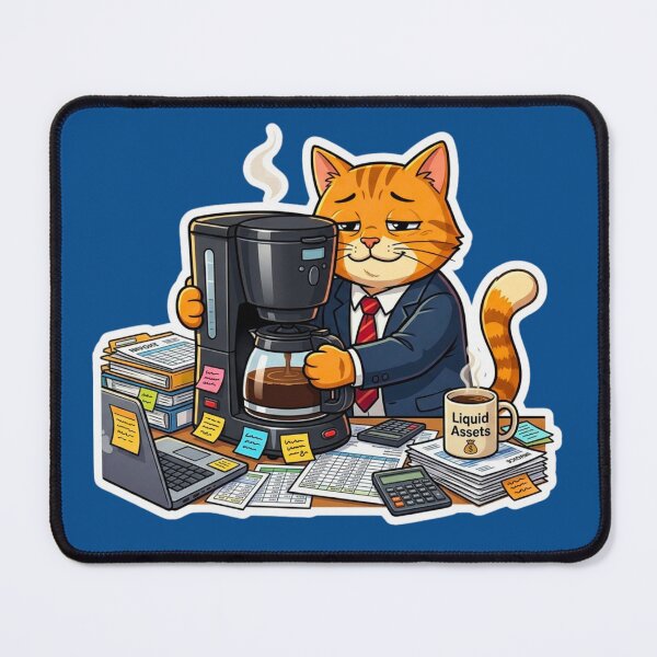 Item preview, Coffee Is My Financial Advisor Cat designed and sold by HAPPY HARBOR DESIGN .