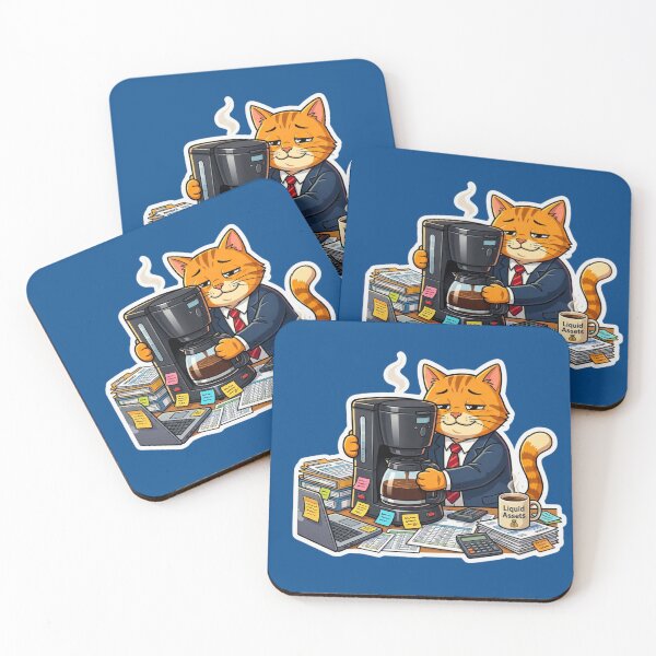 Item preview, Coffee Is My Financial Advisor Cat designed and sold by HAPPY HARBOR DESIGN .