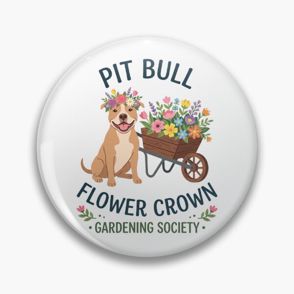 Item preview, Pit Bull Flower Crown Community Gardening Plant designed and sold by PictoVibe.