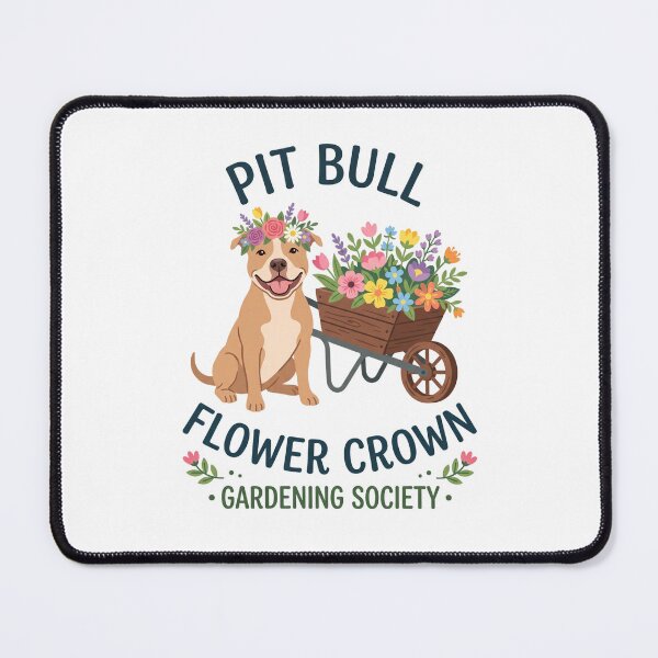Item preview, Pit Bull Flower Crown Community Gardening Plant designed and sold by PictoVibe.