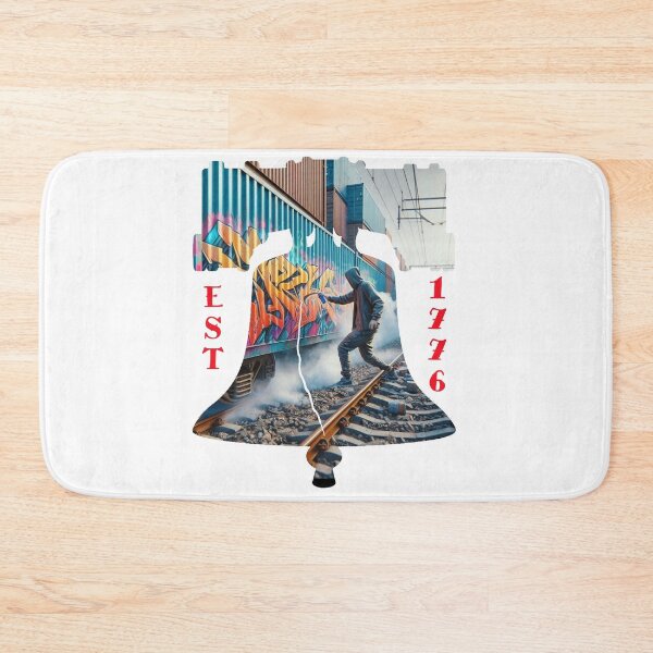 Item preview, Patriotic Liberty Bell Silhouette Wall Art with Graphic Mask | Americana Décor | USA Heritage Artwork | Rustic Independence Day Home Décor designed and sold by Joel0708.