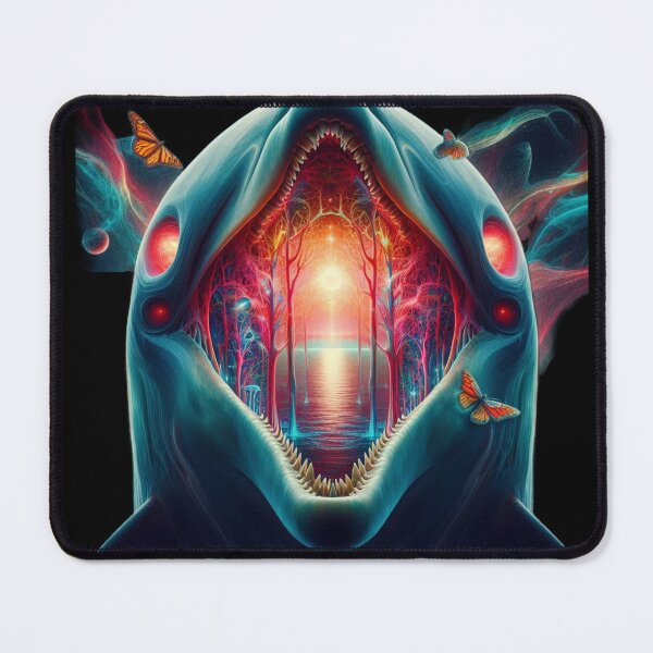Item preview, Portal of the Sea – Intricate Dolphin Mouth Forest Sunset designed and sold by LujziWorld.