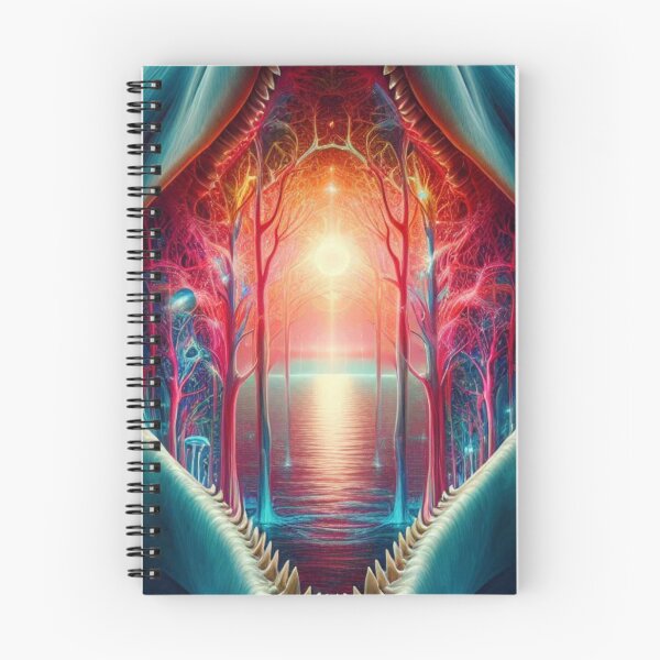 Item preview, Portal of the Sea – Intricate Dolphin Mouth Forest Sunset designed and sold by LujziWorld.