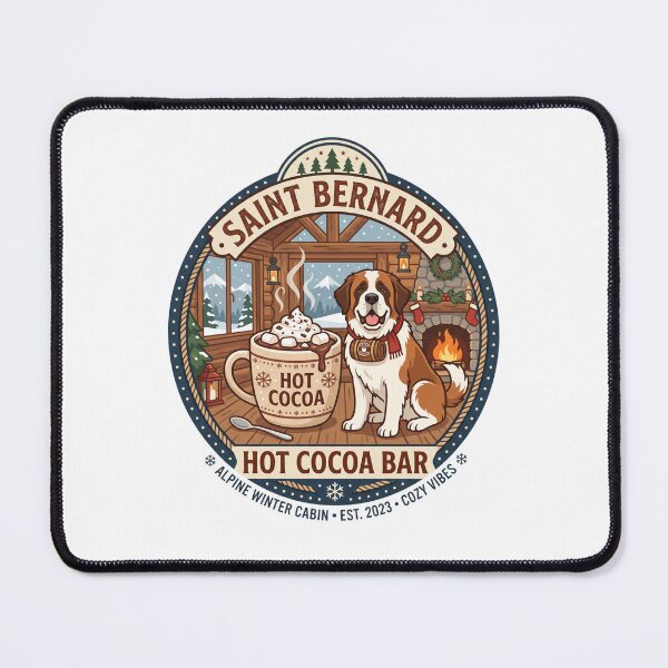 Item preview, Saint Bernard Hot Cocoa Bar Winter Chalet designed and sold by PictoVibe.