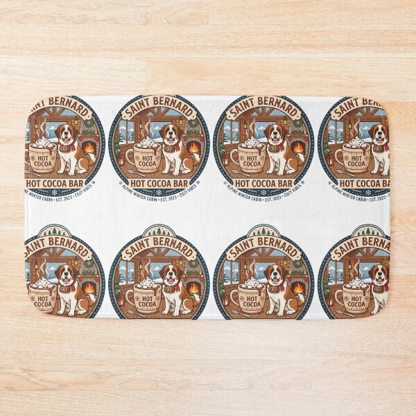 Item preview, Saint Bernard Hot Cocoa Bar Winter Chalet designed and sold by PictoVibe.