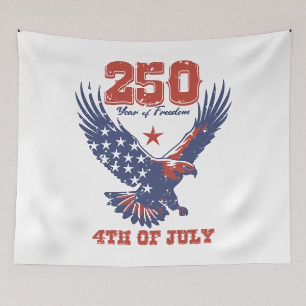 Item preview, 250 Years of Freedom Eagle | Patriotic 4th of July Vintage American Independence T-Shirt designed and sold by phsycartwork.