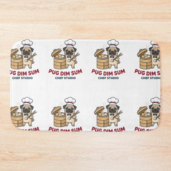 Item preview, Pug Dim Sum Chef Dumpling Basket Kitchen designed and sold by PictoVibe.