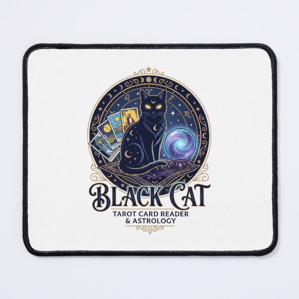Item preview, Black Cat Tarot Card Reader Astrology Mystic designed and sold by PictoVibe.