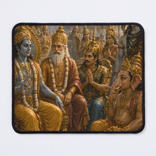 Item preview, Lord Ganesha and Ravana – The Sacred Atma Linga Series. The Council of the Devas – Divine Wisdom Protects Cosmic Balance designed and sold by Homyar.