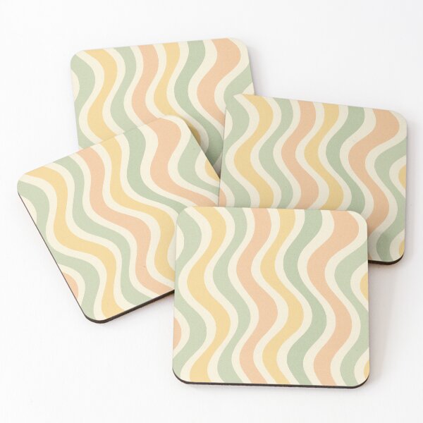Item preview, Retro Pastel Wavy Stripe Mid Century Abstract iPhone Case designed and sold by FestivityFinds.