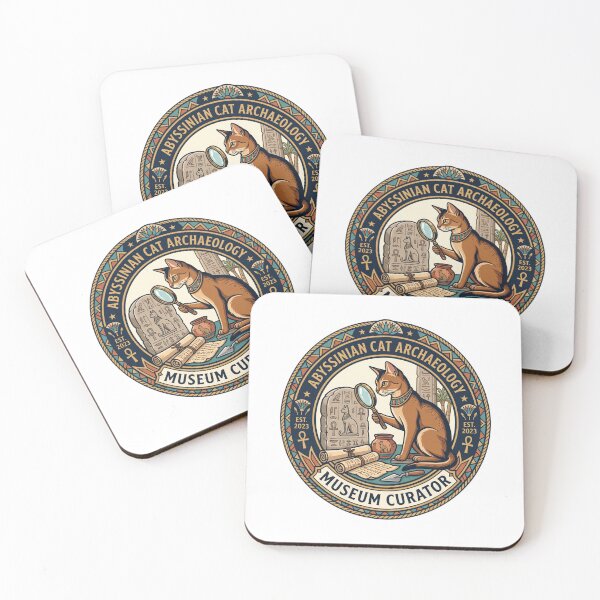 Item preview, Abyssinian Cat Archaeology Museum Curator History designed and sold by PictoVibe.