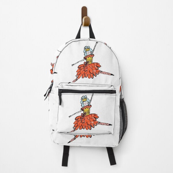 Item preview, Cute Ballerina Crown Crayon Drawing Jumping In Orange Tutu designed and sold by NaiveCore.