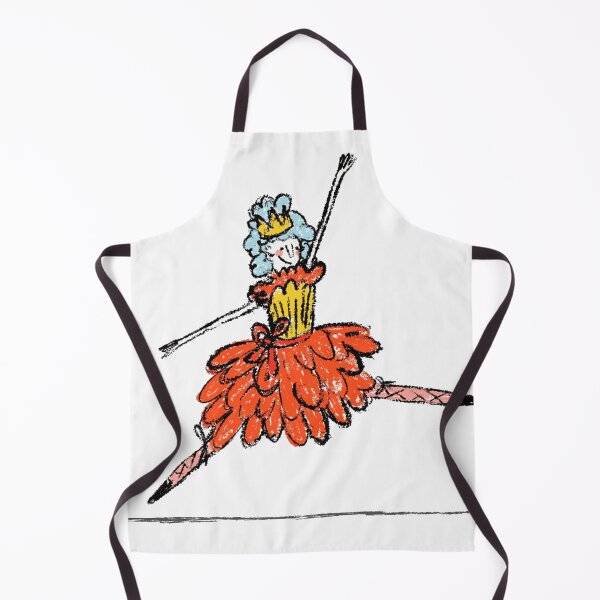 Item preview, Cute Ballerina Crown Crayon Drawing Jumping In Orange Tutu designed and sold by NaiveCore.