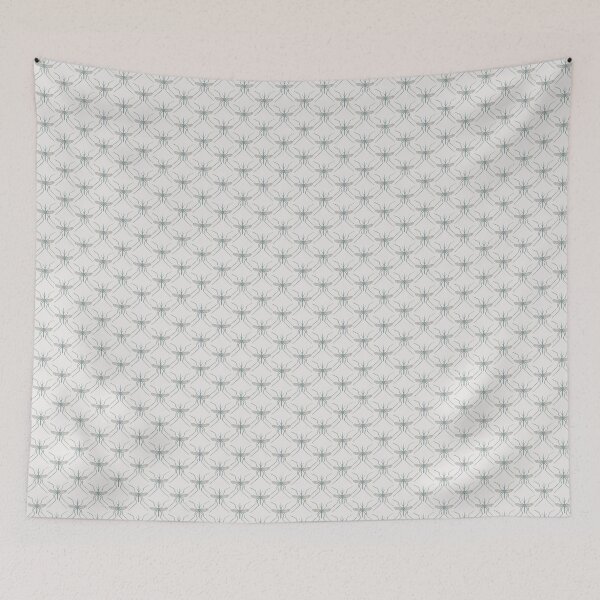 Item preview, Mosquito Trellis / Delicate Insect Lattice in Aqua and Off-White designed and sold by somecallmebeth.
