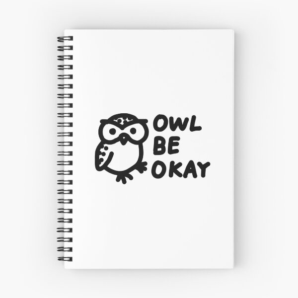 Item preview, Cute Owl Doodle, Owl Be Okay Pun Quote, Hand Drawn Whimsical Bird Illustration designed and sold by DaisyRooDesign.