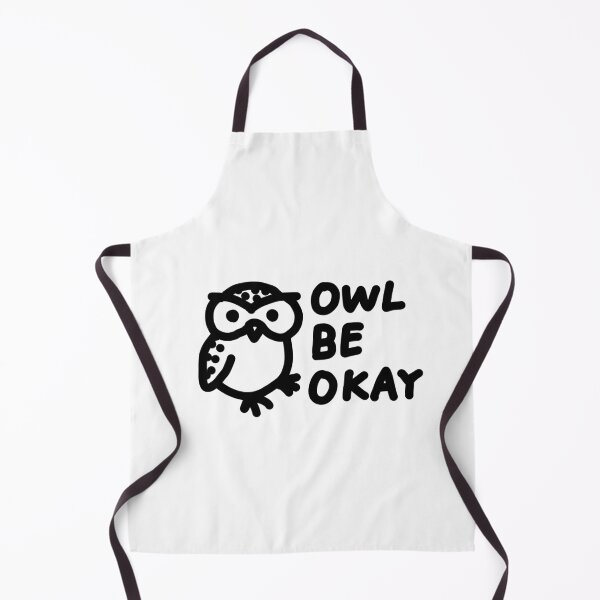 Item preview, Cute Owl Doodle, Owl Be Okay Pun Quote, Hand Drawn Whimsical Bird Illustration designed and sold by DaisyRooDesign.