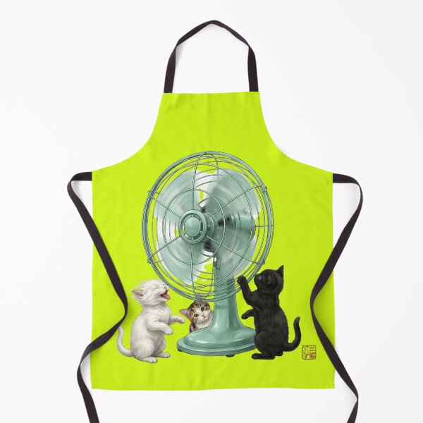 Item preview, Retro Electric Fan and Three Cute Kittens designed and sold by JapanekoGallery.