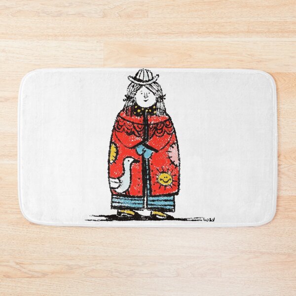 Item preview, Folk Art Character Red Coat Sun Patch Crayon Illustration designed and sold by NaiveCore.