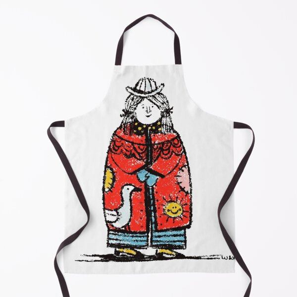 Item preview, Folk Art Character Red Coat Sun Patch Crayon Illustration designed and sold by NaiveCore.
