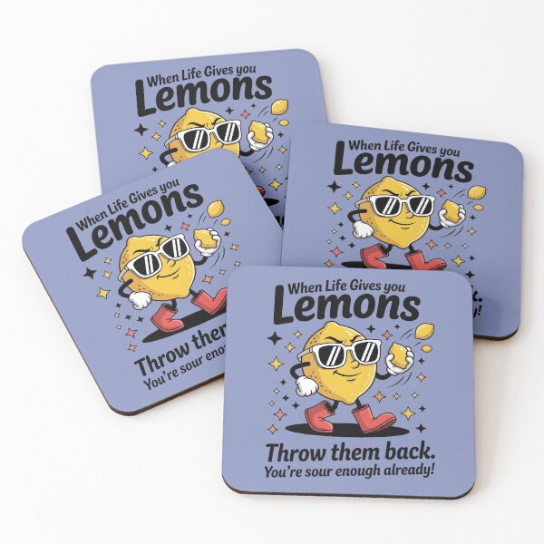 Item preview, When Life Gives You Lemons Throw Them Back – Sarcastic Sour Humor Design designed and sold by CautionChaosCo.