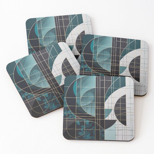 Item preview, Modern Teal Geometric Abstraction designed and sold by semenol.