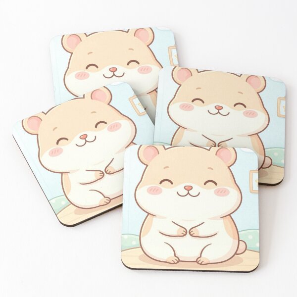 Item preview, Cute Kawaii Hamster Cartoon Pastel Animal Design designed and sold by Alibaba1493.
