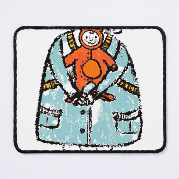 Item preview, Creepy Cute Pastel Blue Coat Figure Carrying Teddy Bear designed and sold by NaiveCore.