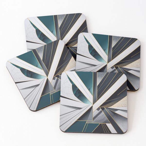 Item preview, Contemporary Teal and Gold Geometry designed and sold by semenol.