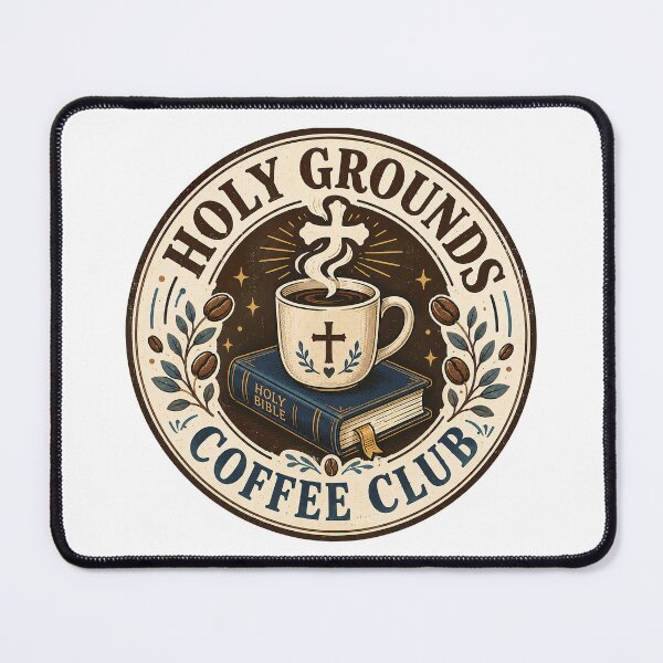 Item preview, Christian Coffee, Holy Grounds Coffee Club Christian Retro Vintage designed and sold by graphic-genie.