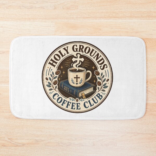 Item preview, Christian Coffee, Holy Grounds Coffee Club Christian Retro Vintage designed and sold by graphic-genie.