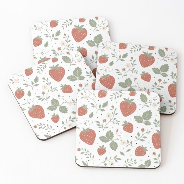 Item preview, Cute Strawberry Botanical Cottagecore Floral Pattern Journal designed and sold by FestivityFinds.