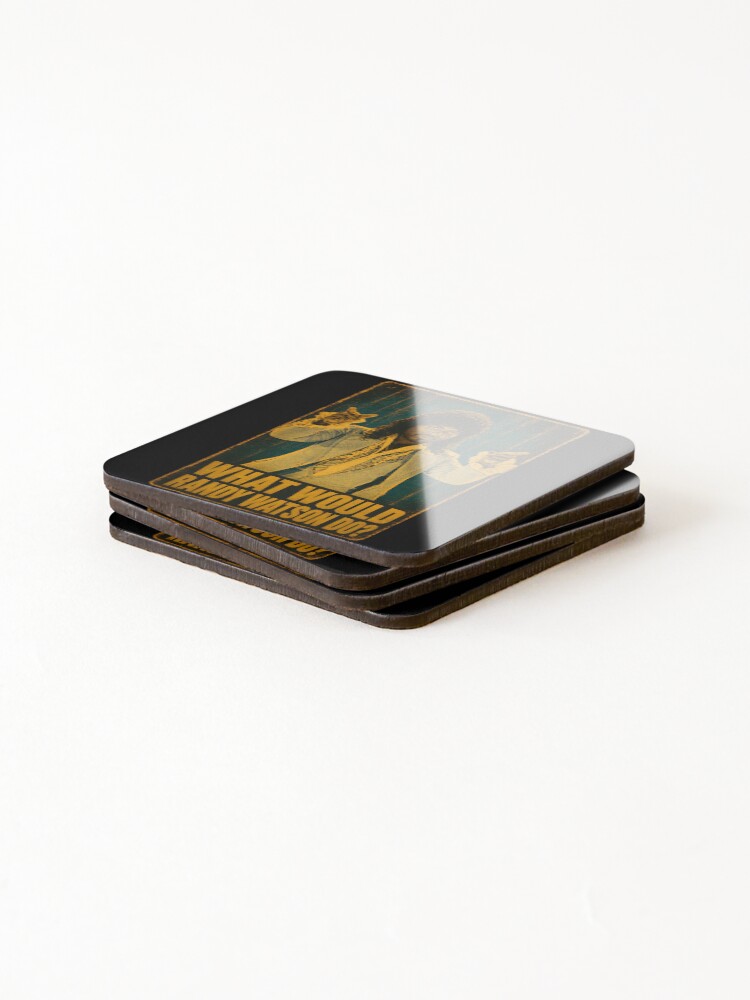 Thumbnail 4 of 5, Coasters (Set of 4), What would Randy Watson do? designed and sold by TeeCodes.