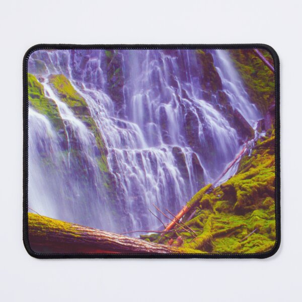Item preview, Serene Cascade Over Mossy Rocks designed and sold by jklune.