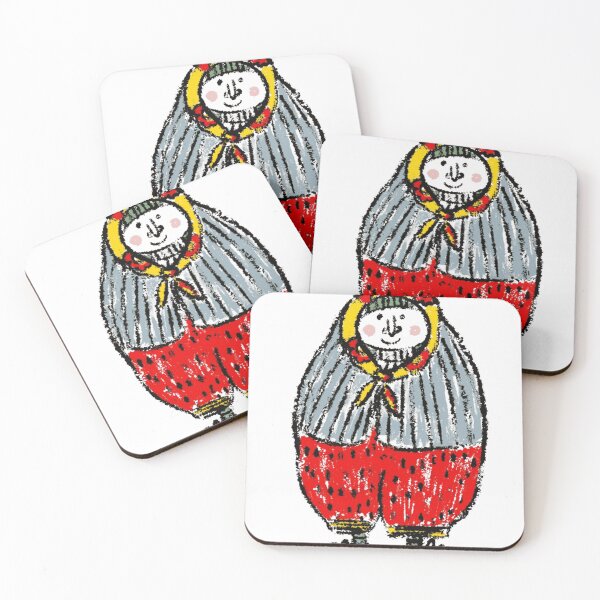 Item preview, Quirky Hooded Character Spotted Red Pants Pastel Art designed and sold by NaiveCore.