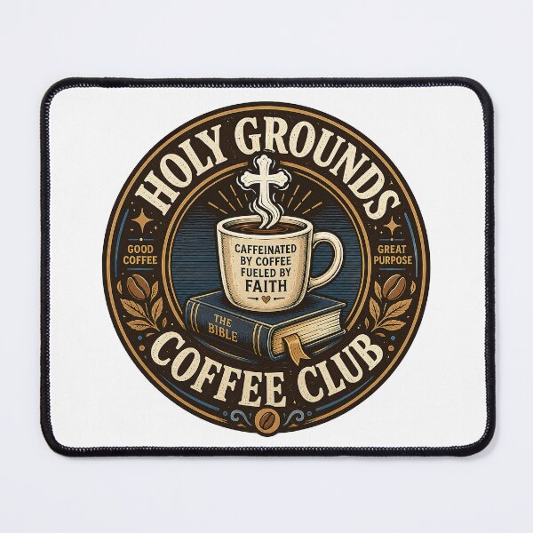 Item preview, Christian Coffee, Caffeinated By Coffee Fueled By Faith Holy Grounds Club designed and sold by graphic-genie.