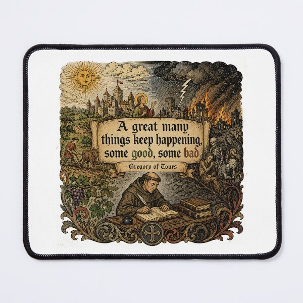 Item preview, A Great Many Things Keep Happening – Gregory of Tours designed and sold by ChickenFund.
