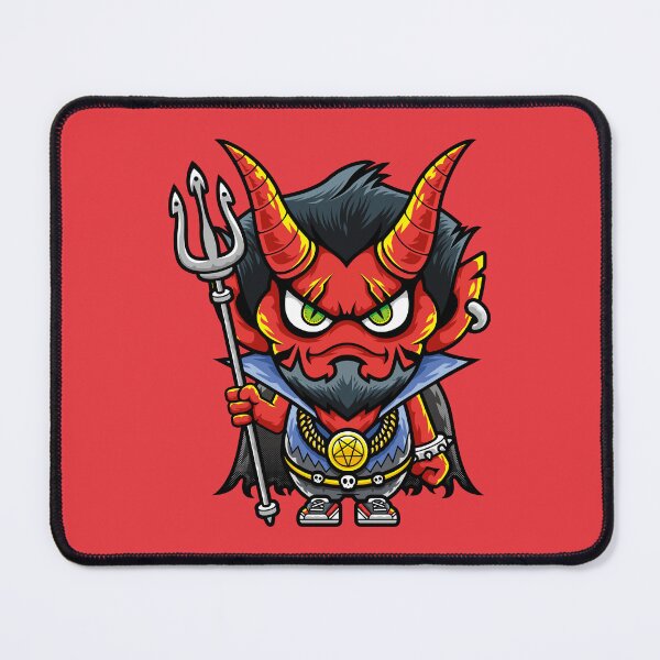 Item preview, Retro Cartoon Red Devil Trident Character designed and sold by Lexkon Liu's art.