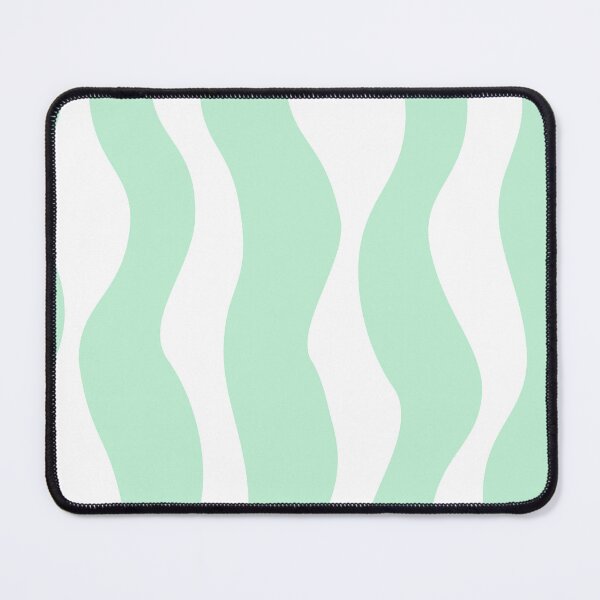 Item preview, Mint Green Wavy Abstract Shower Curtain | Minimalist Pastel Bathroom Decor designed and sold by FestivityFinds.