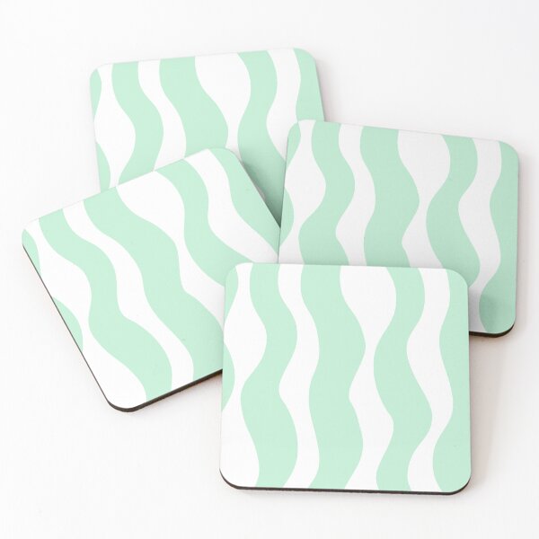 Item preview, Mint Green Wavy Abstract Duvet Cover | Minimalist Pastel Bedroom Decor designed and sold by FestivityFinds.