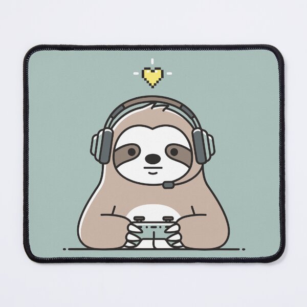 Item preview, Cute Gaming Sloth Gamer Headset designed and sold by Amir Faysal.