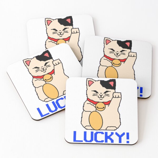 Item preview, Lucky Cat Retro Pixel Art designed and sold by GenZFashion000.