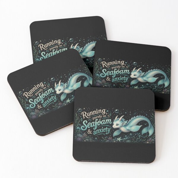 Item preview, SeaDragon - Running Purely on Seafoam & Anxiety designed and sold by EMBERFLOWARTWORKS.