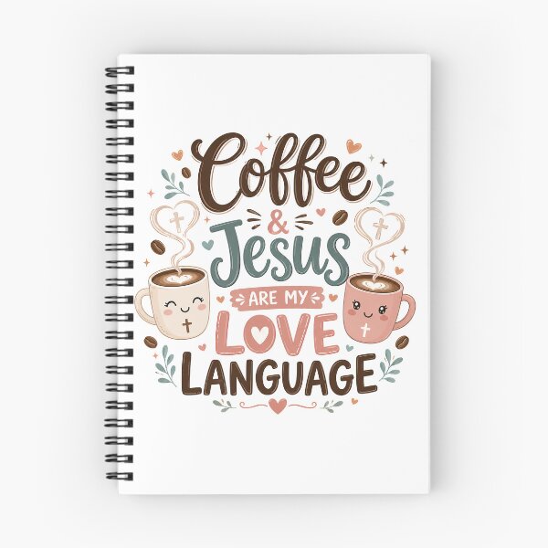 Item preview, Christian Coffee, Coffee And Jesus Are My Love Language Kawaii Retro designed and sold by graphic-genie.
