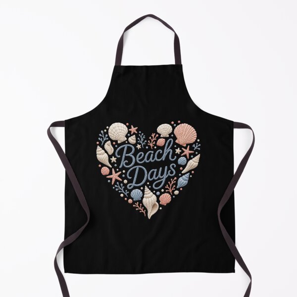 Item preview, Beach Days Faux Embroidered Seashell Heart Coastal T Shirt designed and sold by FestivityFinds.