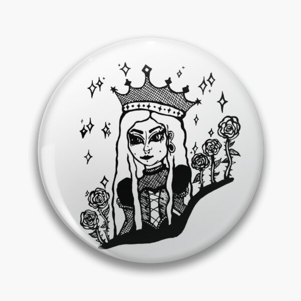 Item preview, Greyscale Gothic Punk Queen In Rose Garden designed and sold by KayTurtless.