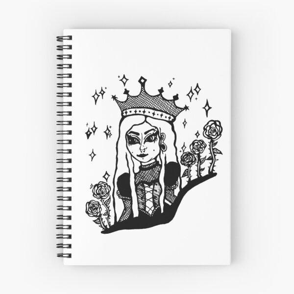 Item preview, Greyscale Gothic Punk Queen In Rose Garden designed and sold by KayTurtless.