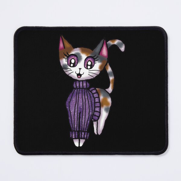 Item preview, Purple Sparkle Calico Cat Magical Anime Art Illustration designed and sold by TacoCatDesign.