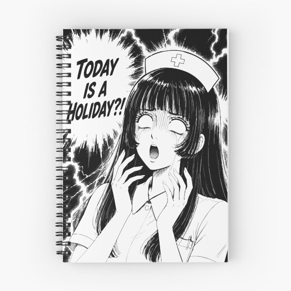 Item preview, Today Is a Holiday — Manga Style Nurse on Call Humor Tee designed and sold by medicalkinoko.