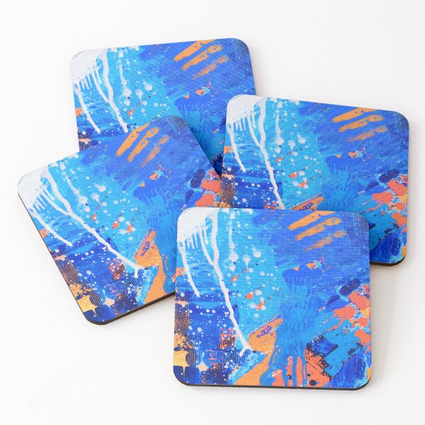 Item preview, Metropolitan Motion | Orange & Blue New York Inspired Abstract Art  designed and sold by FABOArt.