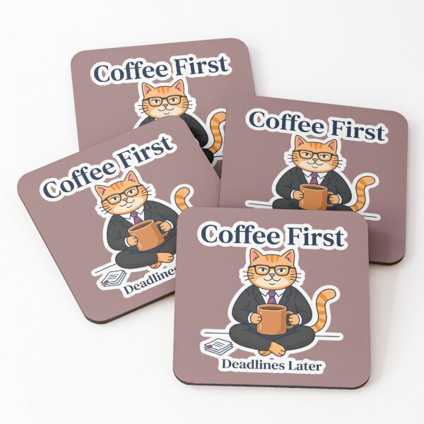Item preview, Coffee First Deadlines Later designed and sold by HAPPY HARBOR DESIGN .